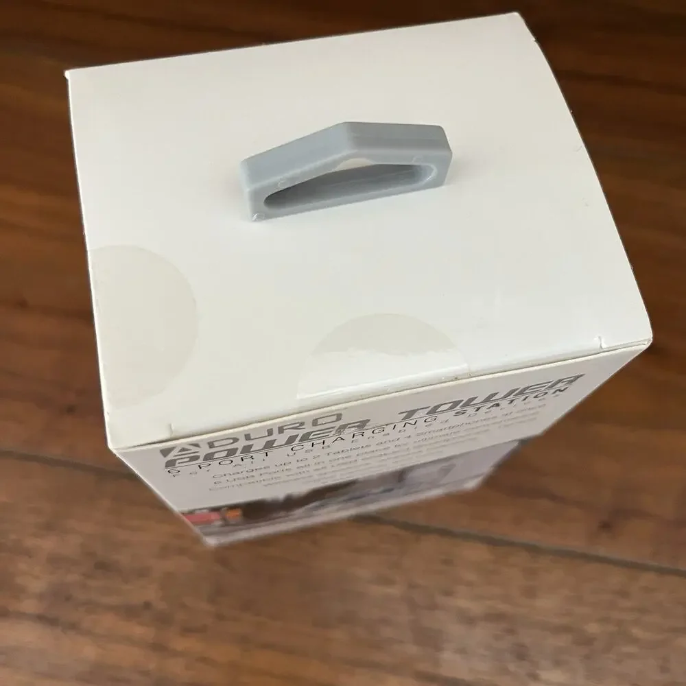 Aduro Power Tower 6-Port USB Desktop Charging Station NIB